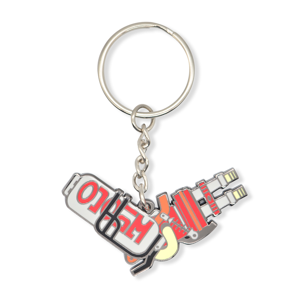 Factory Custom Logo Keyring Cartoon Letter Personalised Key Chain Hard Soft Enamel Metal Keychain