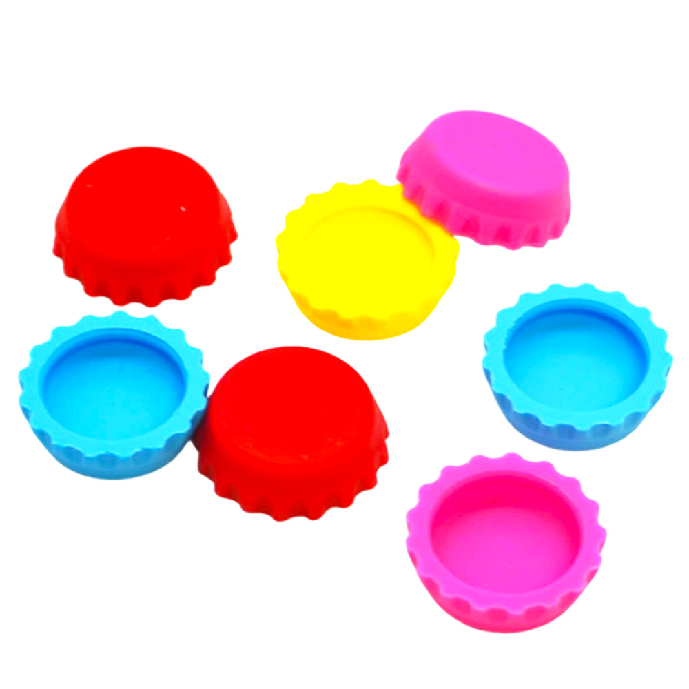 Custom Printing Logo Colorful Silicone Rubber Water Bottle Cap Promotion Beer Bottle Caps Water Bottle Crown Wine Cap