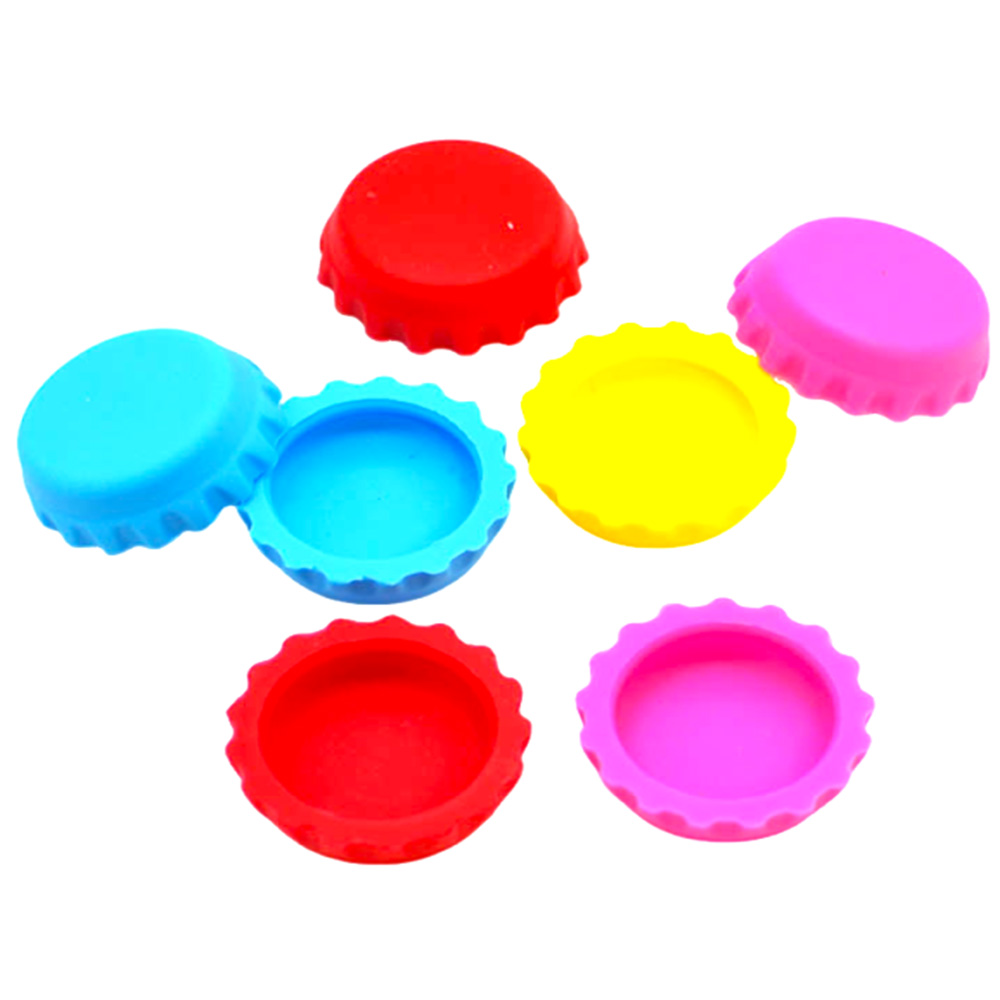 Custom Printing Logo Colorful Silicone Rubber Water Bottle Cap Promotion Beer Bottle Caps Water Bottle Crown Wine Cap