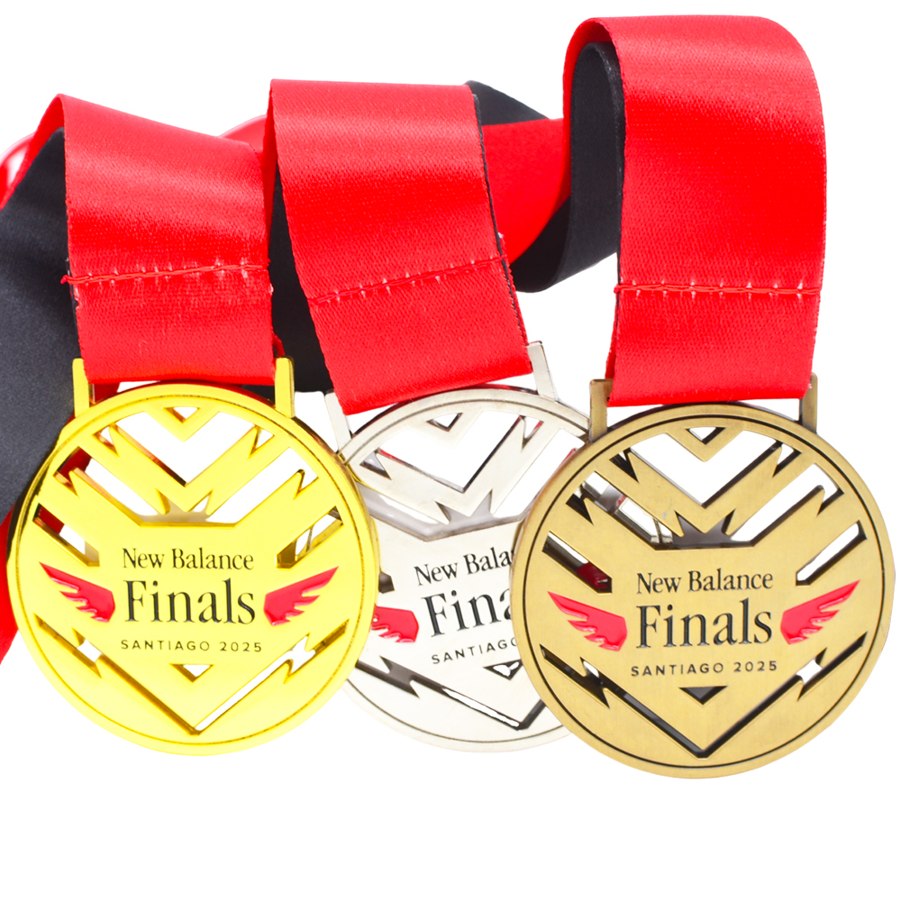Custom Logo Metal Sports Weightlifting Medal Gold Plating Hollow Out Championship Souvenir