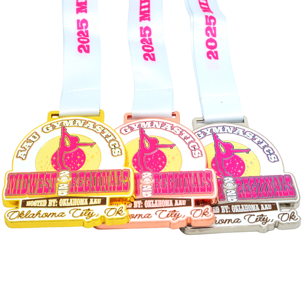 Wholesale Custom Logo 3D Casting Sports Weight-Lifting Medals Awards Ribbon Champion Souvenir