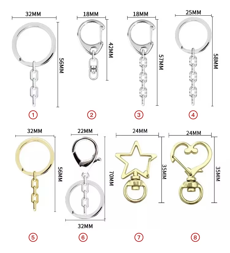 Custom Metal Business Promotional Keychains with Logo Portable Design for Backpack & Keys Gifts