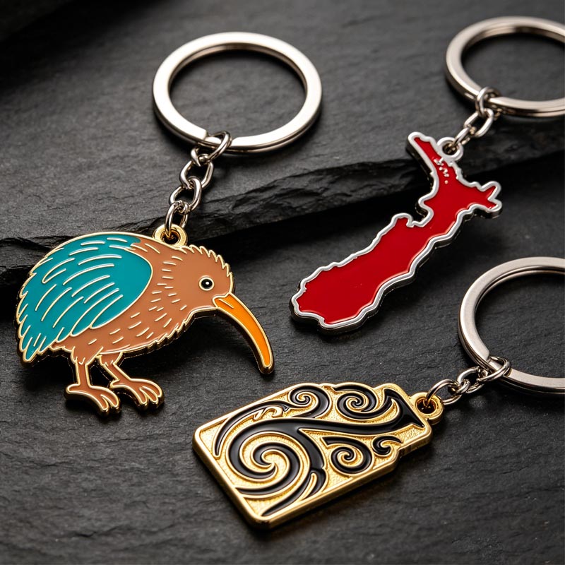Wholesale Manufacturer Custom logo Metal Italian Charm Key Chain Engraved Keychain with Souvenir City Names