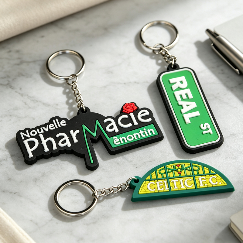 Wholesale Custom Key Chain Personalized Logo Key Ring Design Logo Rubber Soft Pvc Bulk 2d Rubber Keychain Silicone Keyring