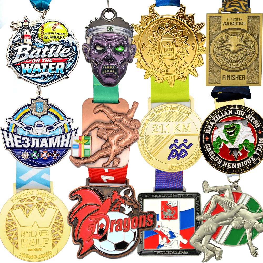 Medal Manufacturer Design Your Own Sport Metal logo Marathon Running Finisher Zinc Alloy Custom Medal Design