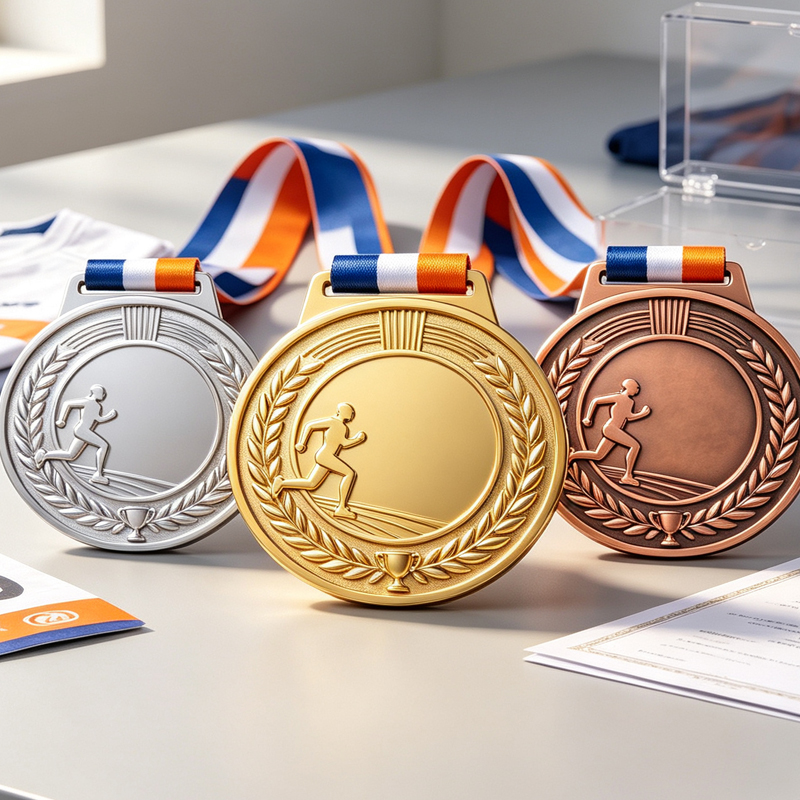 Design Your Own Blank Zinc Alloy 3d Gold Medal for Marathon Running Award Medals Custom with Ribbons Sports Metal Medal