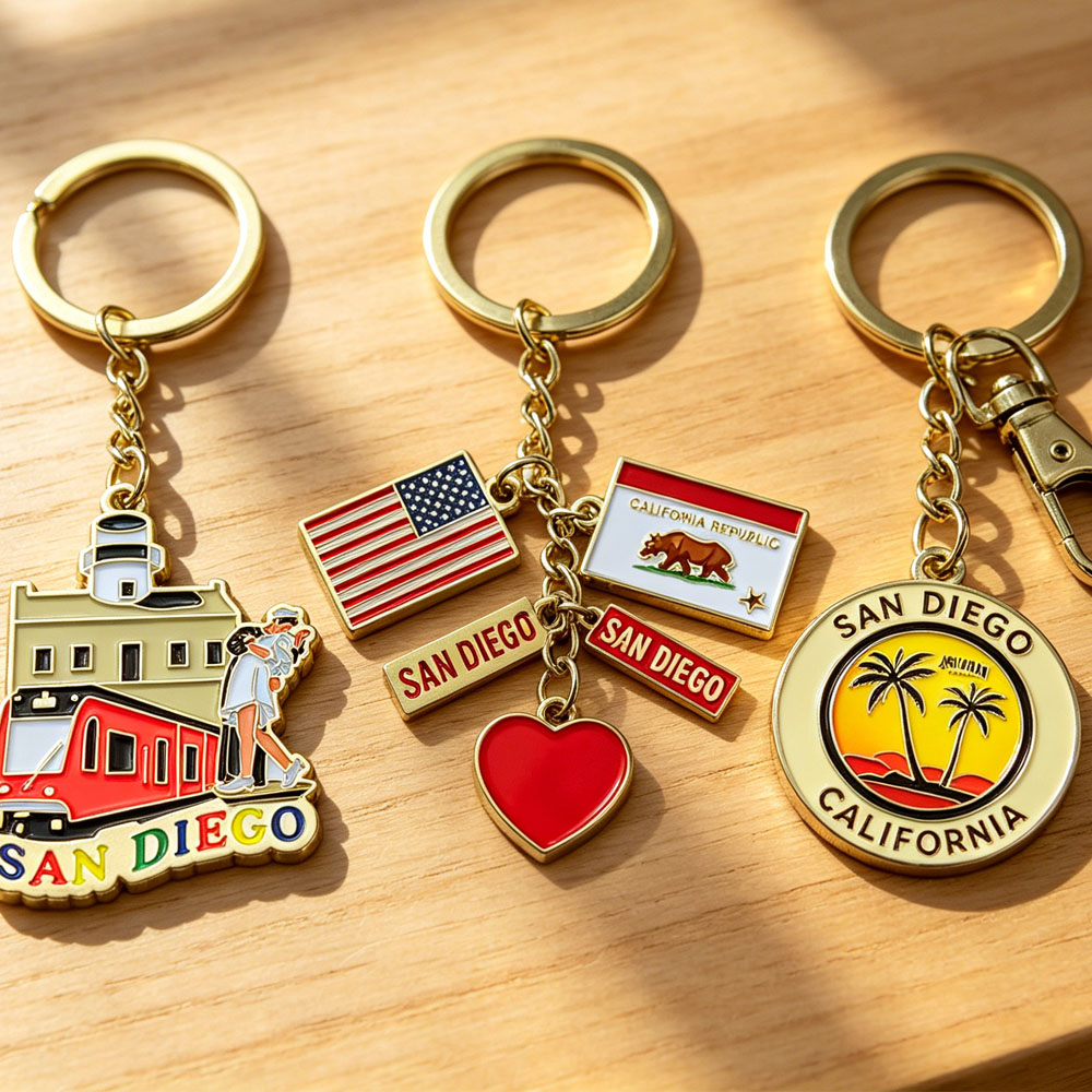 Wholesale Manufacturer Custom logo Metal Souvenir Trending Keychains. Designer Bag Charms Keychains
