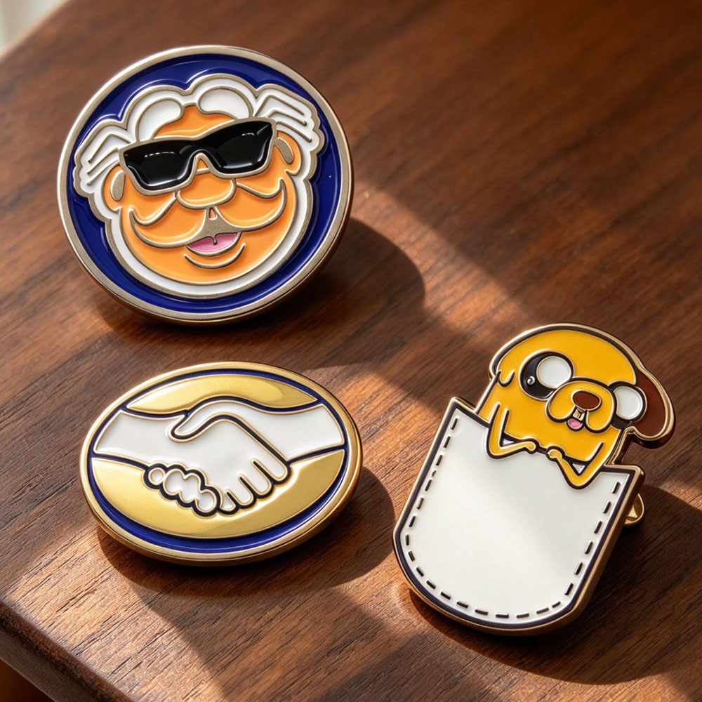 Wholesale Manufacturer Custom logo Metal Hard Soft Enamel Lapel Pins Personalisieren Round Enamel Pins