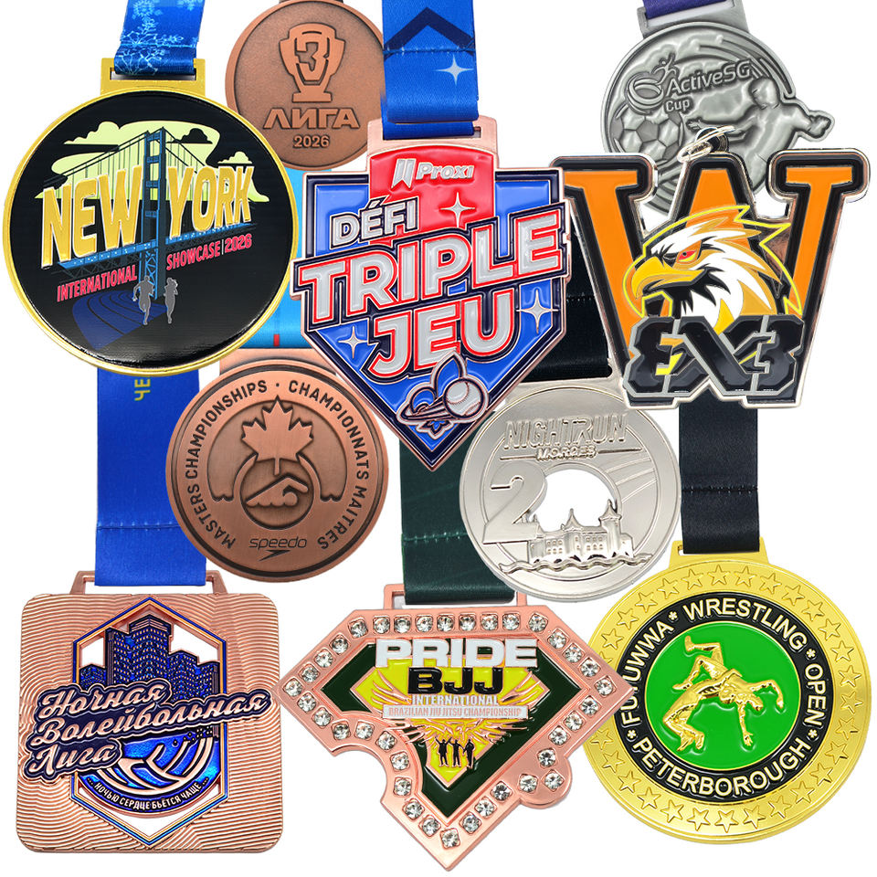 Factory Custom Medal Metal Zinc Alloy Enamel Pickleball Awards 3D Dance Run Running Soccer Football Medals Sport with Logo