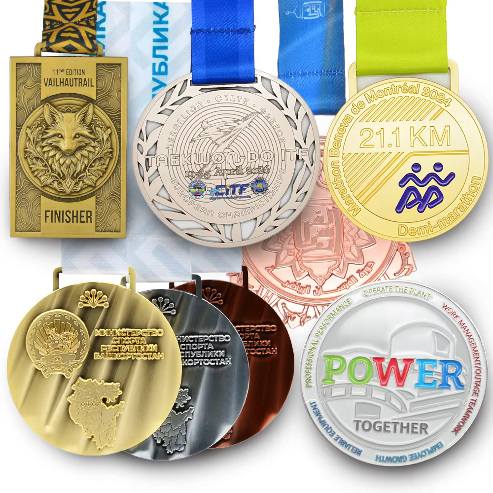 Factory Custom Medal Metal Zinc Alloy Enamel Pickleball Awards 3D Dance Run Running Soccer Football Medals Sport with Logo detail image 4