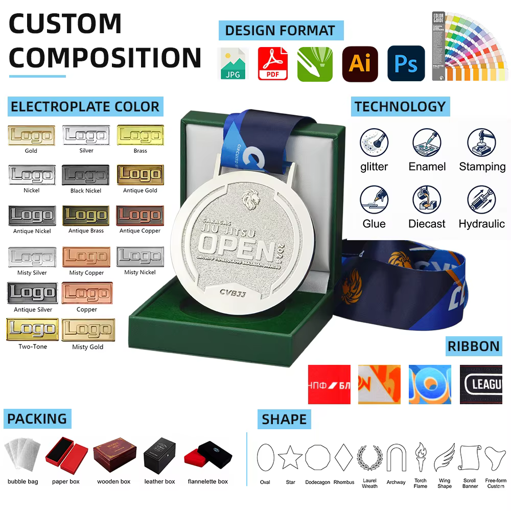 Factory Cheap Medal Custom Metal Sport Medals With Your Logo detail image 14