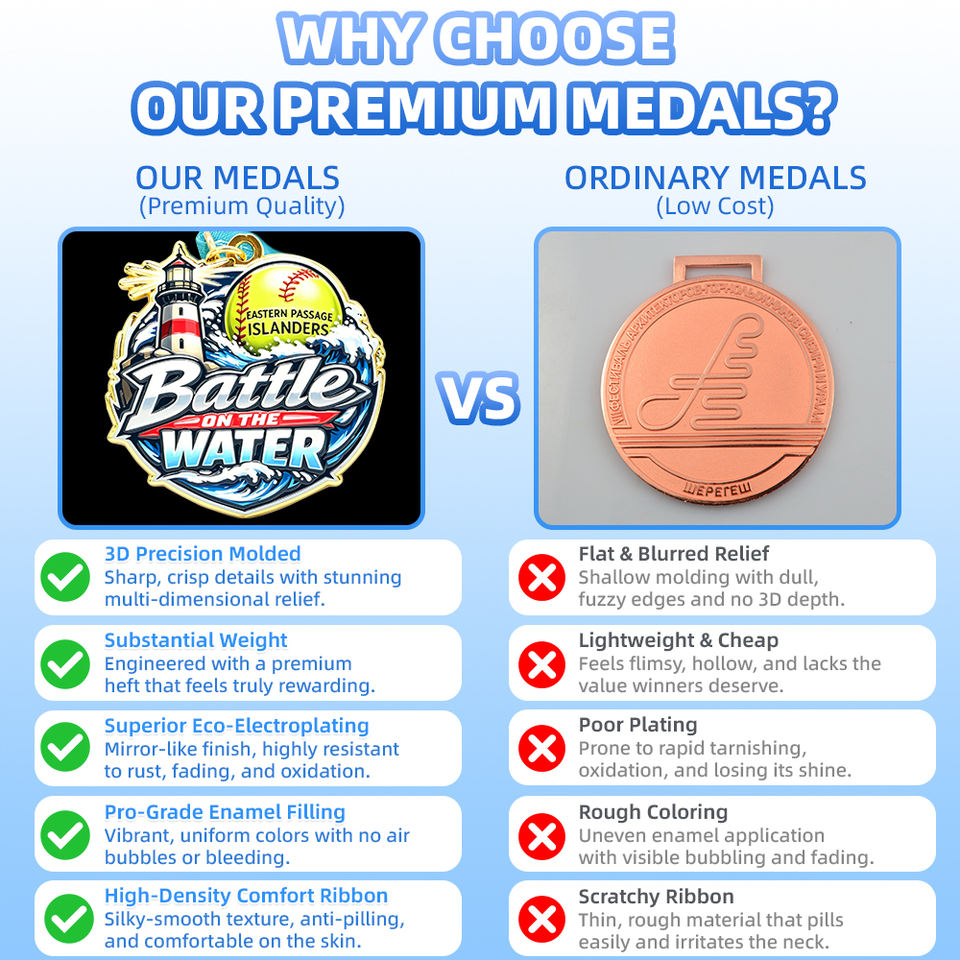 Factory Cheap Medal Custom Metal Sport Medals With Your Logo