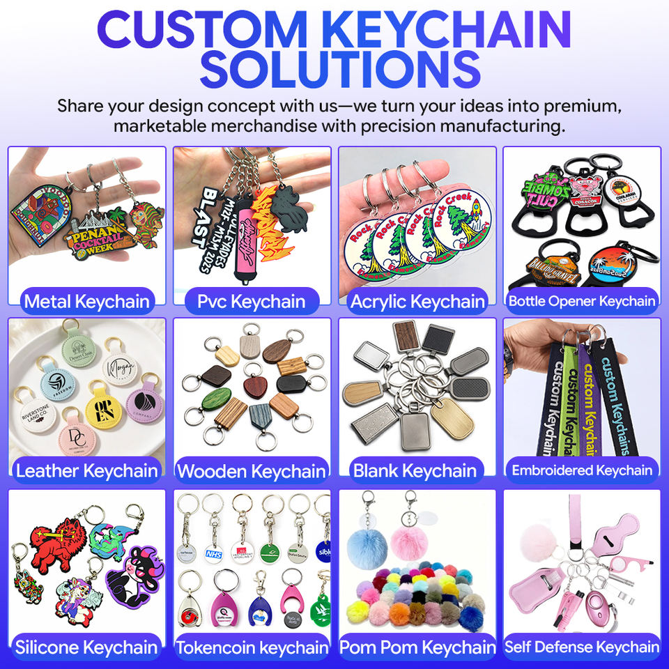 Wholesale Custom 2D 3D Soft Enamel Zinc Alloy Metal Keychain
