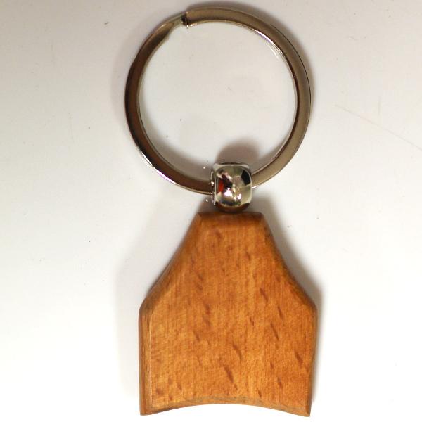 Custom Eco-Friendly Wooden Keychain Laser Cut Engraved Logo Keyring