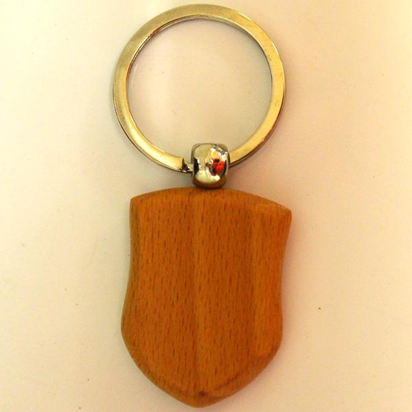 Custom Eco-Friendly Wooden Keychain Laser Cut Engraved Logo Keyring