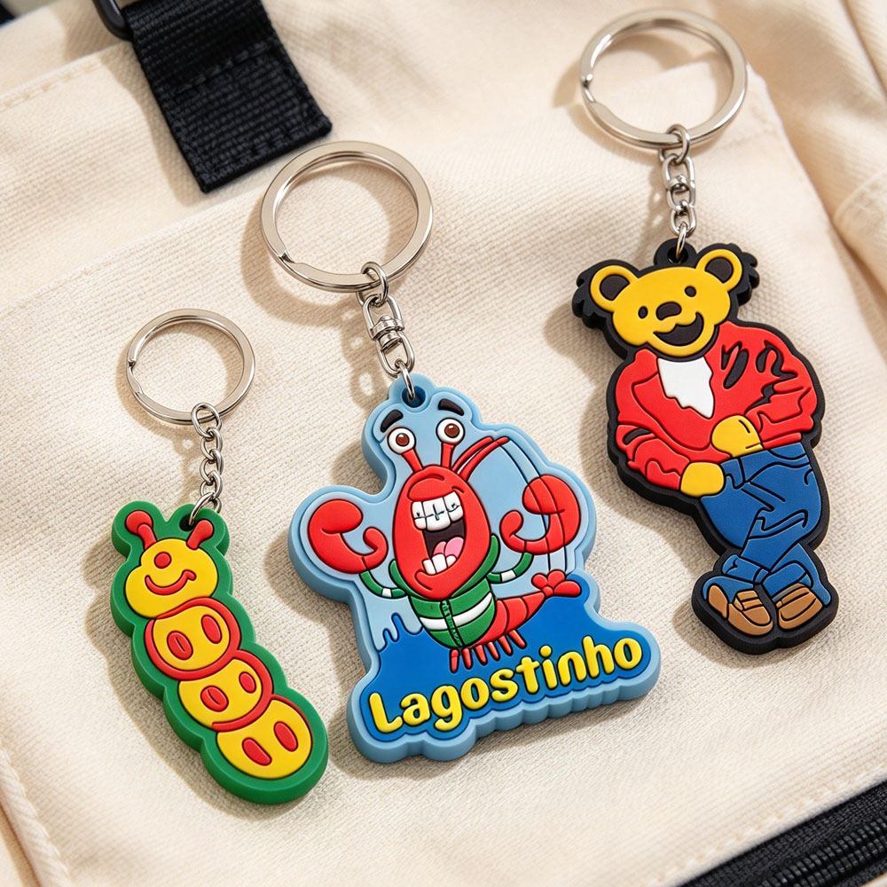 High Quality Custom 2d Design Soft Pvc Keychain Oem Promotion Gift and Die Cut Shape Rubber Material