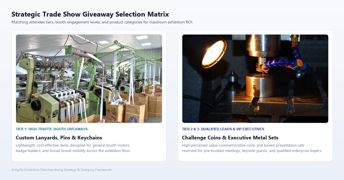 Strategic Trade Show Giveaway Selection Matrix by Artigifts