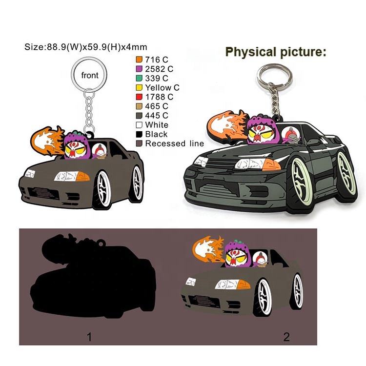 Custom 2D/3D Soft PVC Keychains with Logo