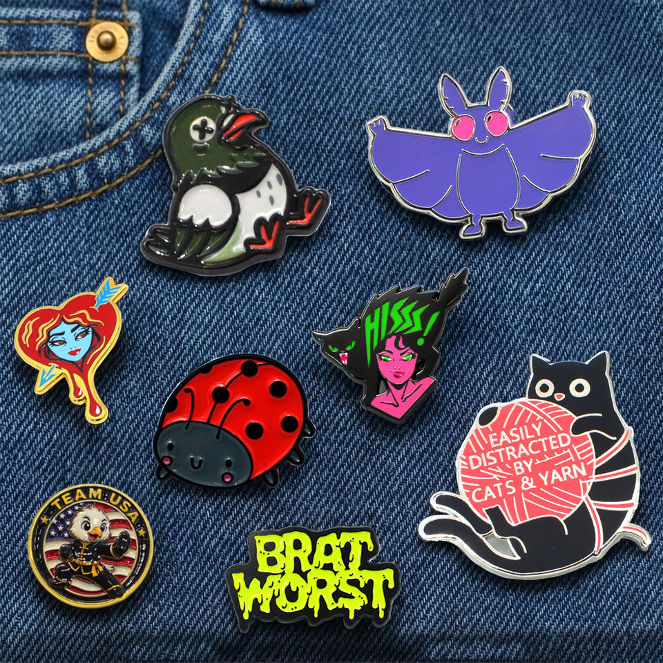 OEM ODM Wholesale Cartoon Anime Soft Hard Metal Lapel Pins Custom Badges Enamel Pin
