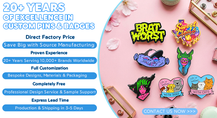 OEM Wholesale Gold Plated Custom Enamel Pin Badges detail image 1