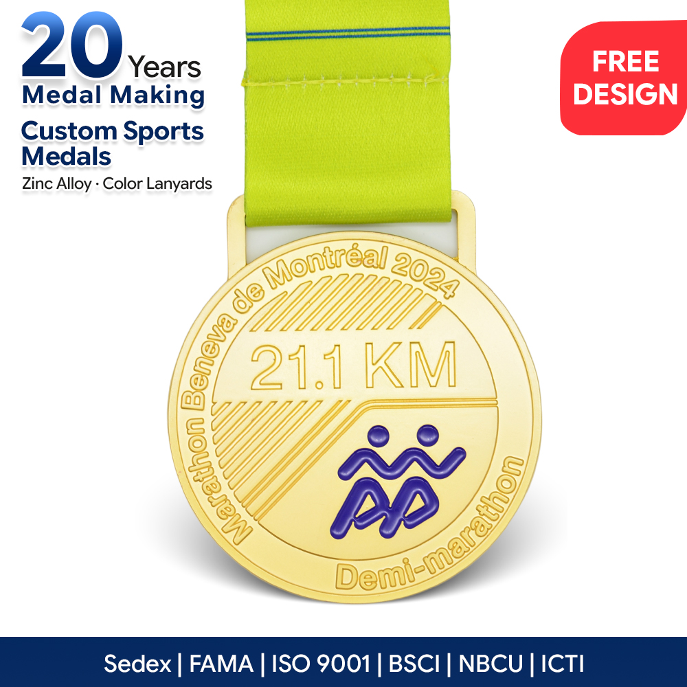 Personalized Medal Custom Logo Event Sports Award 20-Year Metal Crafts Factory Track and Field Medals