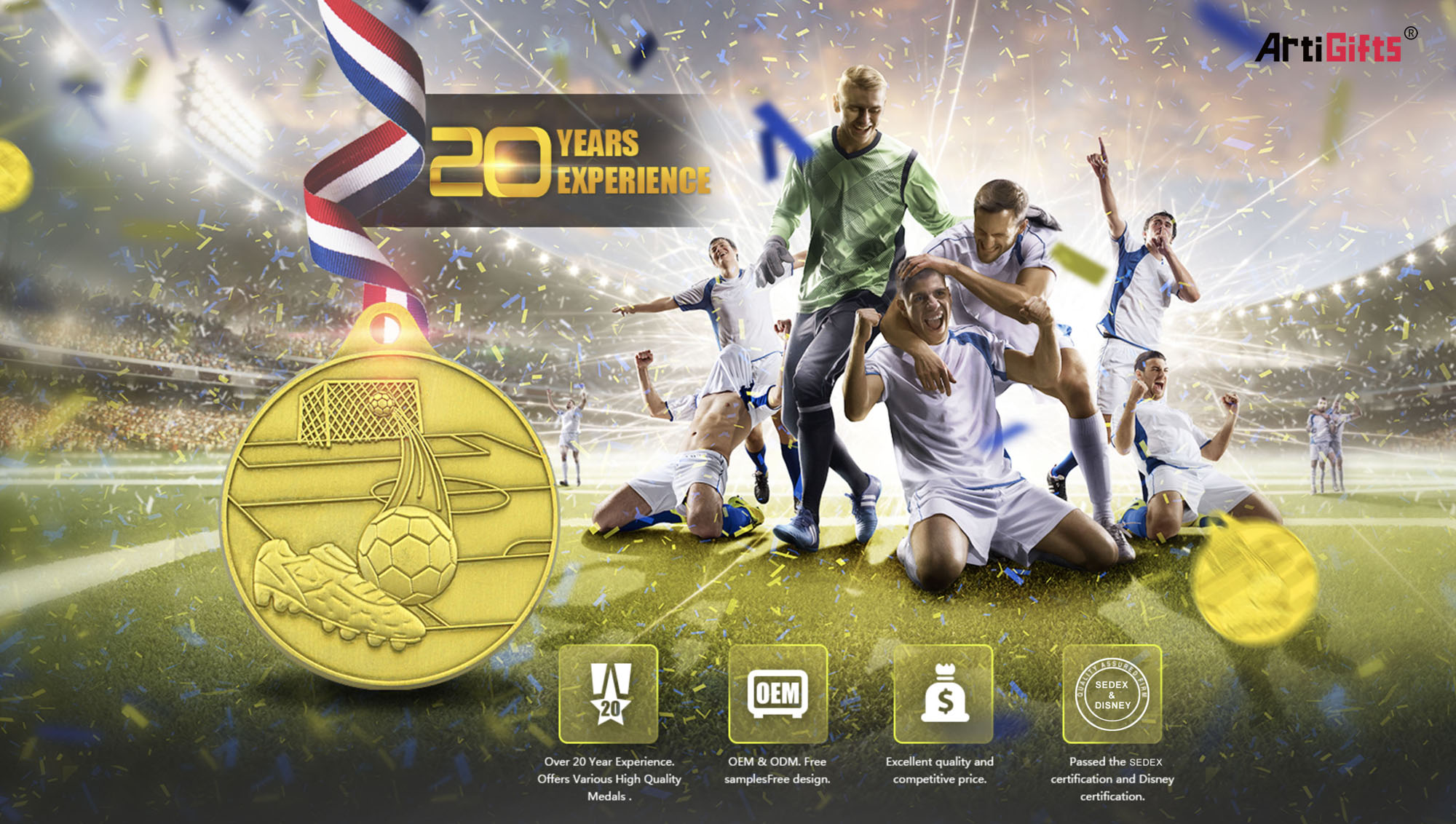 Custom sports medal detail 1