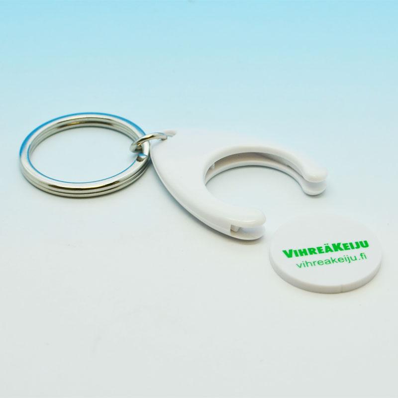 Cheap hot selling metal coin holder key chain