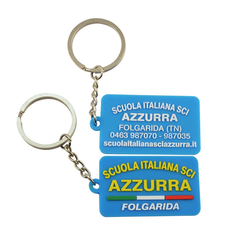 Custom Advertisement Rubber Keychain Personalised Pvc Keyring