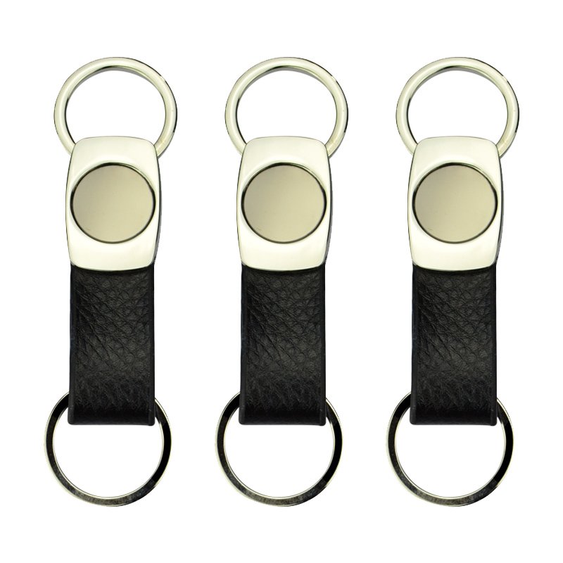 Custom Pu Key Chains Metal And Leather Keychain For Car Keys
