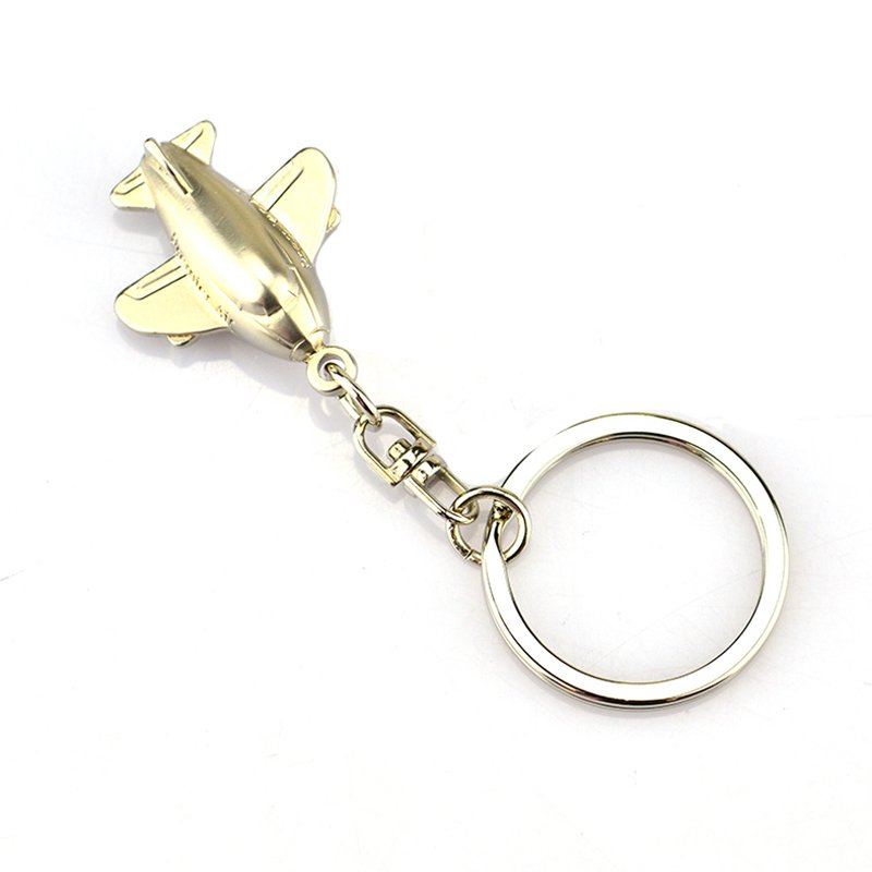 Large Key Rings Ariplane Keychain Custom Metal 3D Plane Key Chain